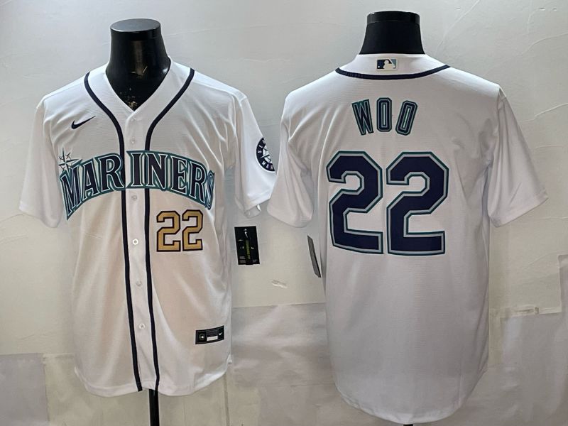 Men Seattle Mariners #22 Woo White Game 2026 Nike MLB Jersey style 003